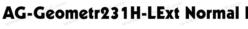 AG-Geometr231H-LExt Normal Regular字体转换
